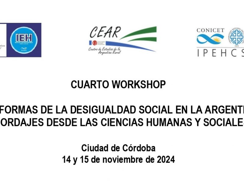 4° Workshop – Las formas de la desigualdad social en la Argentina