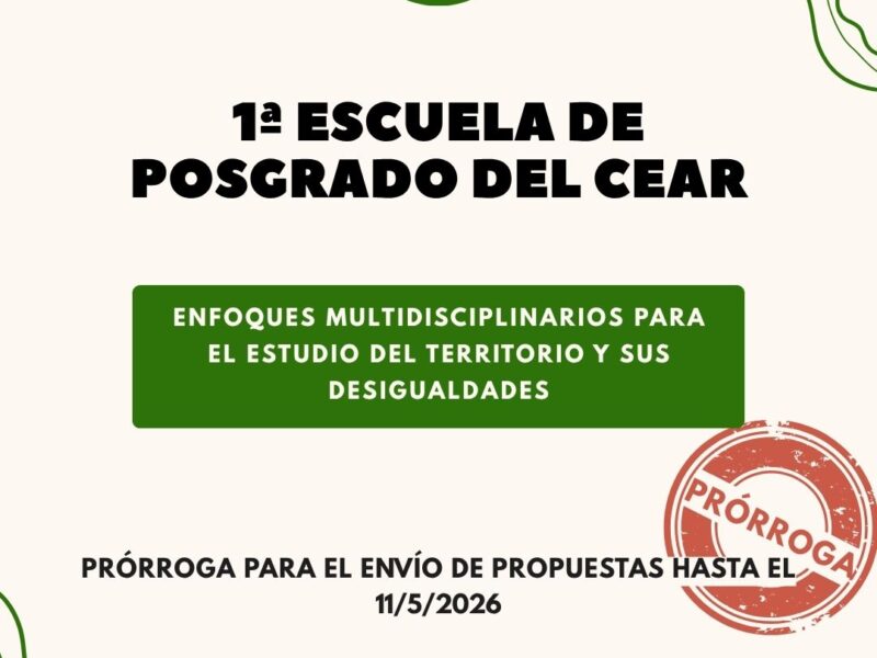 PRÓRROGA – 1° Escuela de Posgrado del CEAR